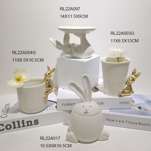 Porcelain Flower Pot With Rabbit,Rabbit Plate