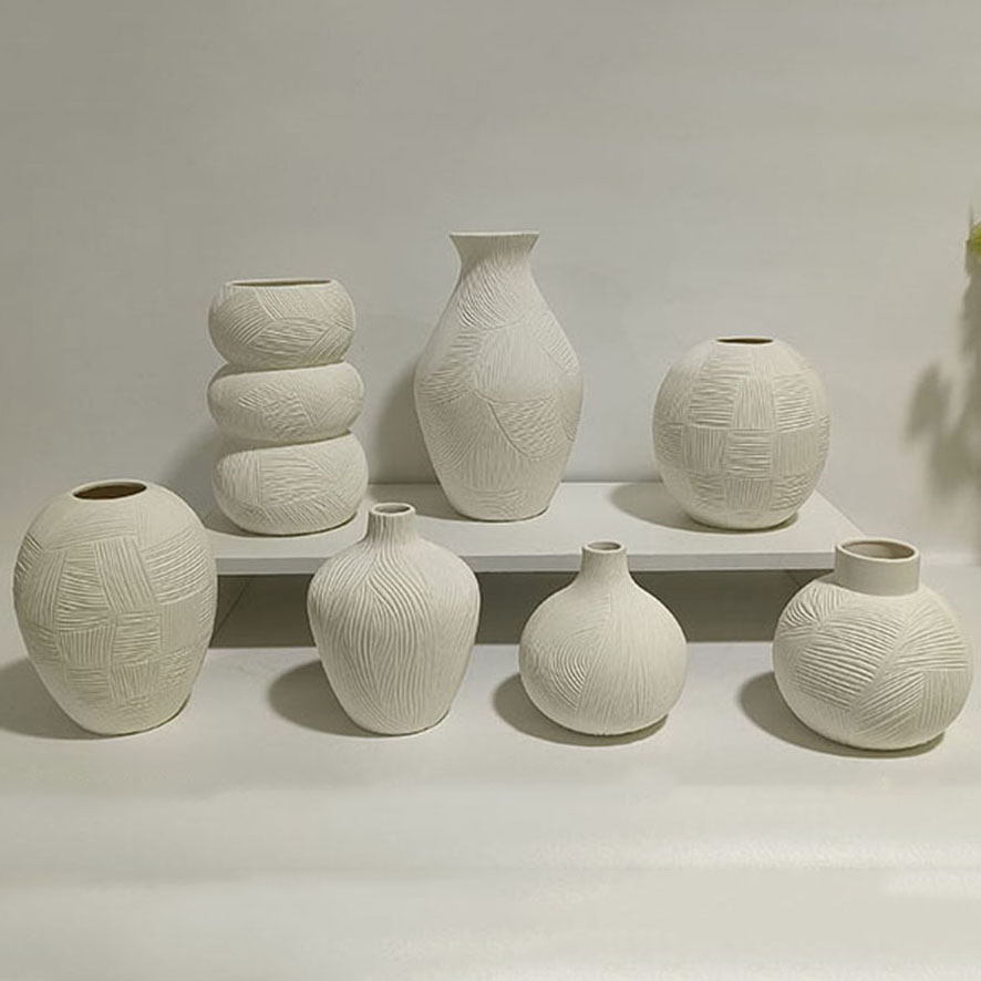 Porcelain White Flower Vase